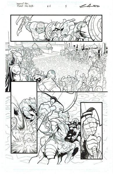 Emilio Laiso Original Art Imperial War: Planet She-Hulk #1 Page 5