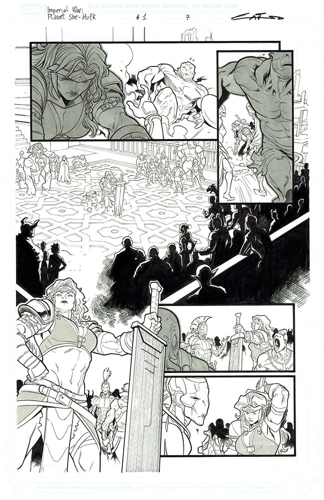 Emilio Laiso Original Art Imperial War: Planet She-Hulk #1 Page 7