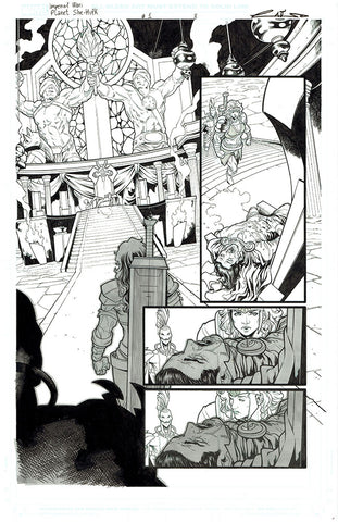 Emilio Laiso Original Art Imperial War: Planet She-Hulk #1 Page 8