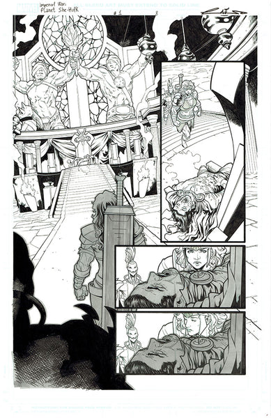 Emilio Laiso Original Art Imperial War: Planet She-Hulk #1 Page 8