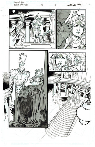 Emilio Laiso Original Art Imperial War: Planet She-Hulk #1 Page 9