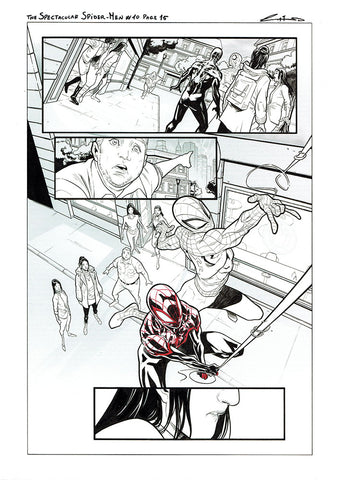 Emilio Laiso Original Art Spectacular Spider-Men #10 Page 15