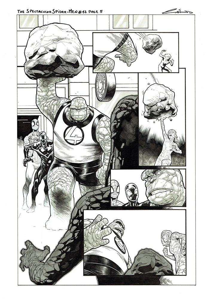 Emilio Laiso Original Art Spectacular Spider-Men #12 Page 5 Comic Art