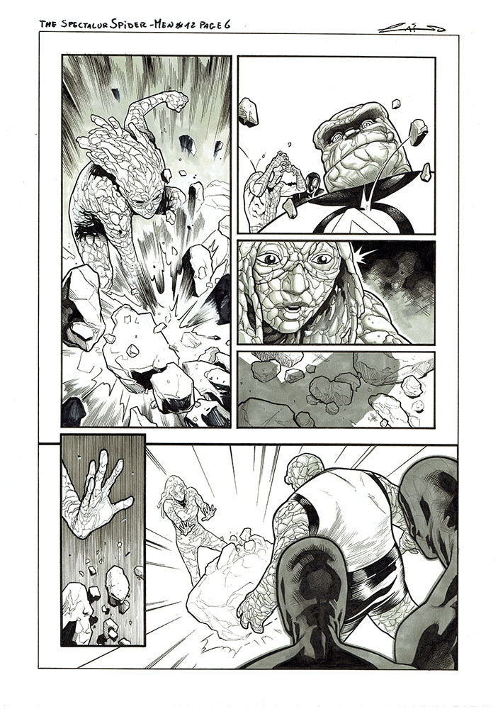 Emilio Laiso Original Art Spectacular Spider-Men #12 Page 6 Comic Art