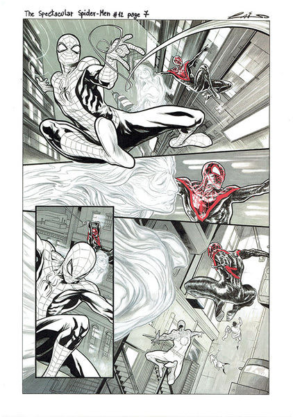 Emilio Laiso Original Art Spectacular Spider-Men #13 Page 7