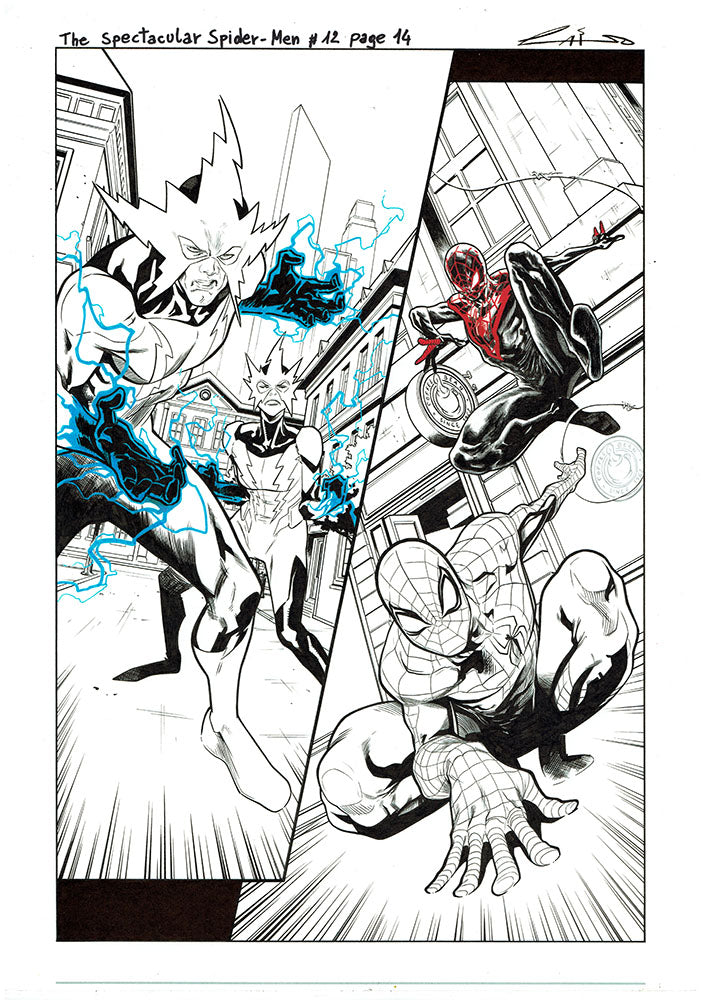 Emilio Laiso Original Art Spectacular Spider-Men #12 Page 14