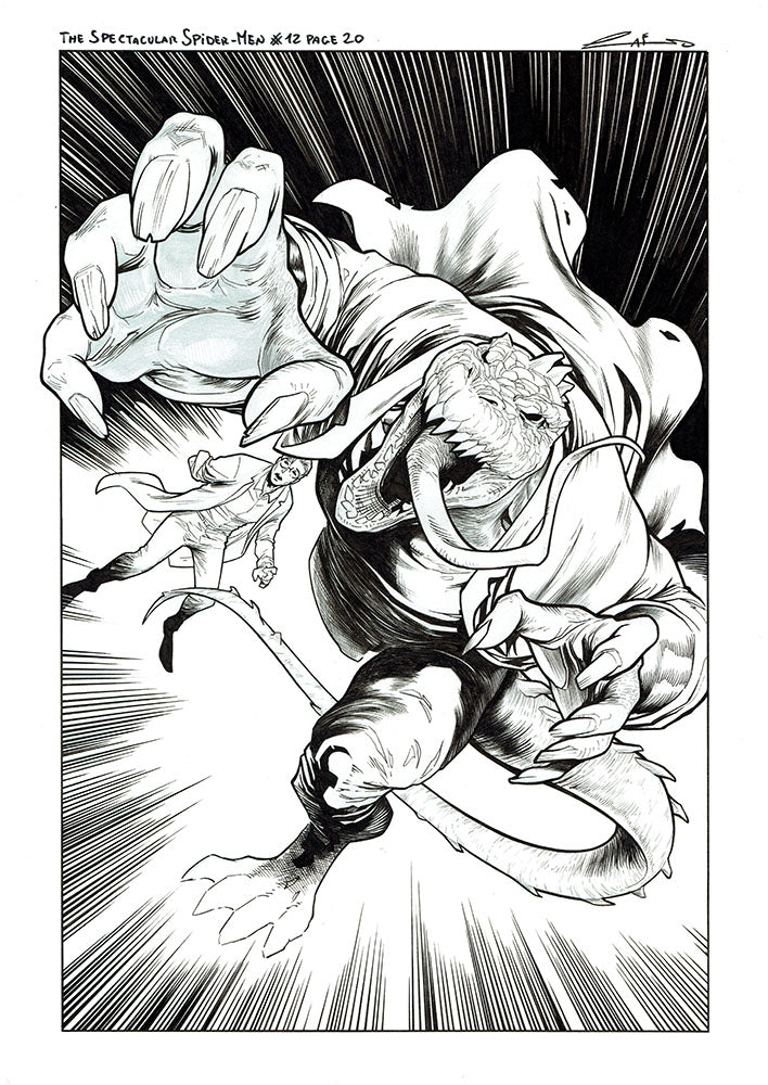 Emilio Laiso Original Art Spectacular Spider-Men #12 Page 20 Comic Art