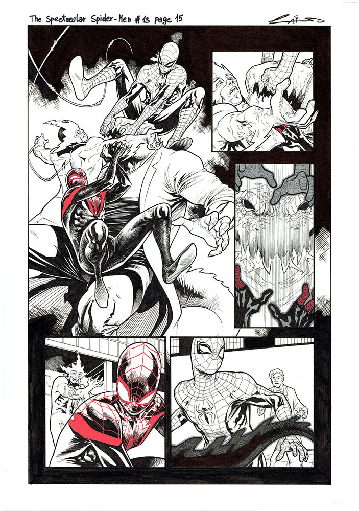 Emilio Laiso Original Art Spectacular Spider-Men #13 Page 15