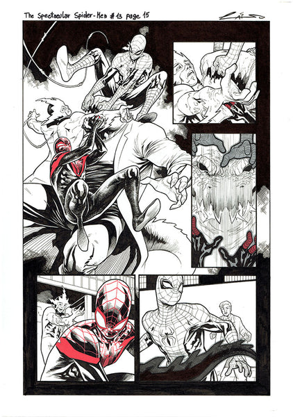 Emilio Laiso Original Art Spectacular Spider-Men #13 Page 15