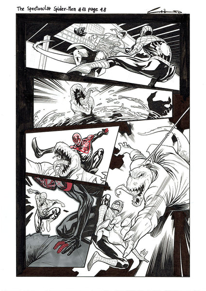 Emilio Laiso Original Art Spectacular Spider-Men #13 Page 18
