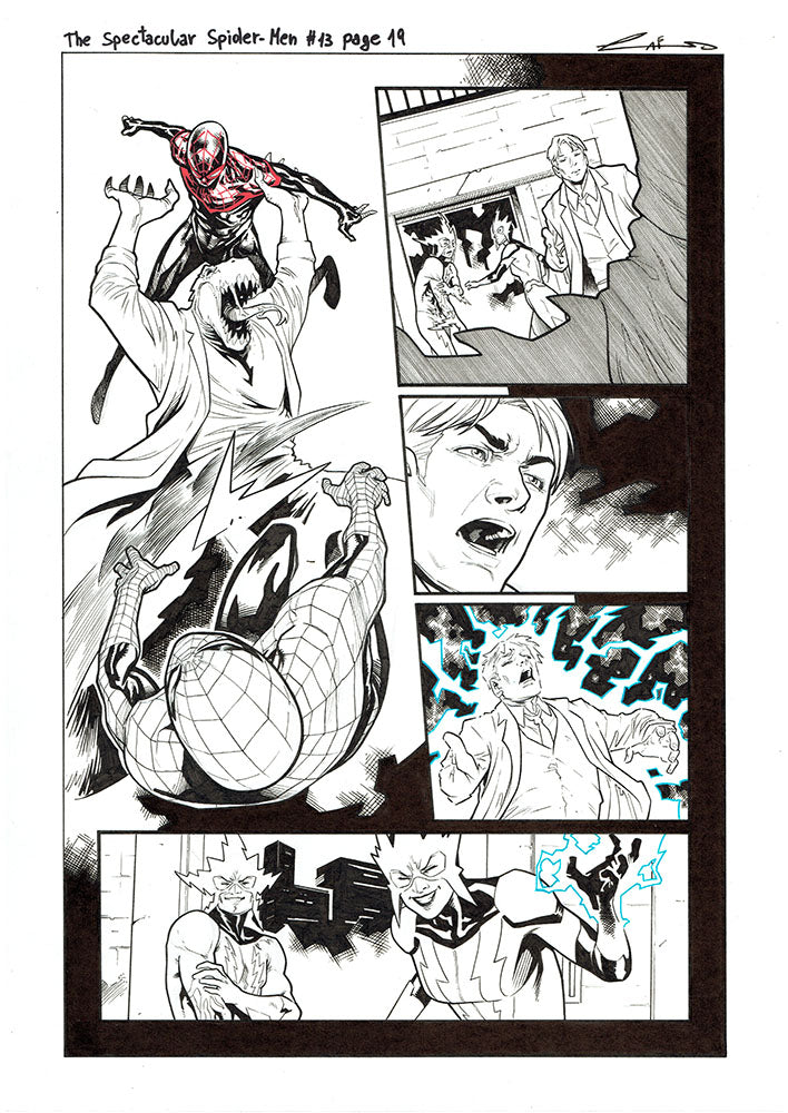 Emilio Laiso Original Art Spectacular Spider-Men #13 Page 19 Comic Art