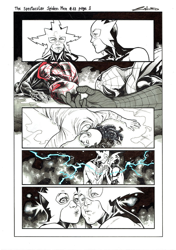 Emilio Laiso Original Art Spectacular Spider-Men #13 Page 3