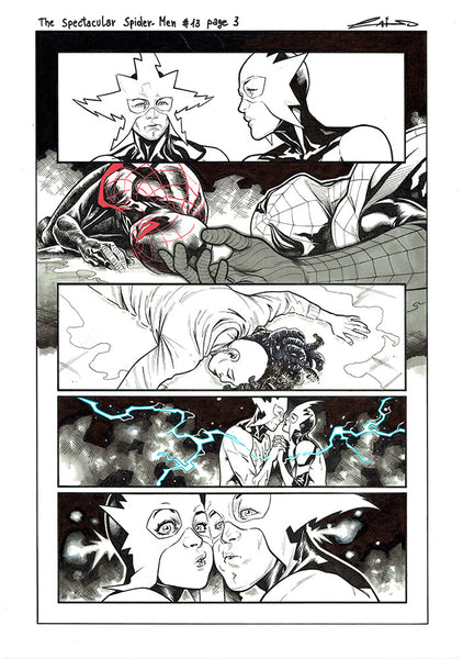 Emilio Laiso Original Art Spectacular Spider-Men #13 Page 3