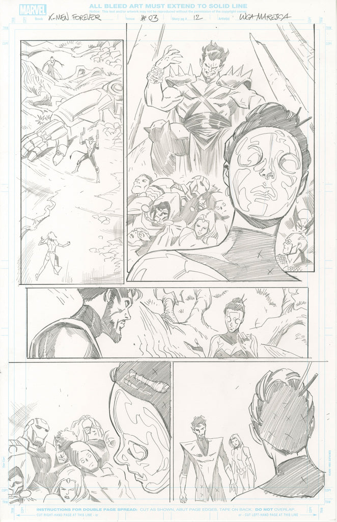 Luca Maresca Original Art X-Men Forever #3 Page 12 Comic Art