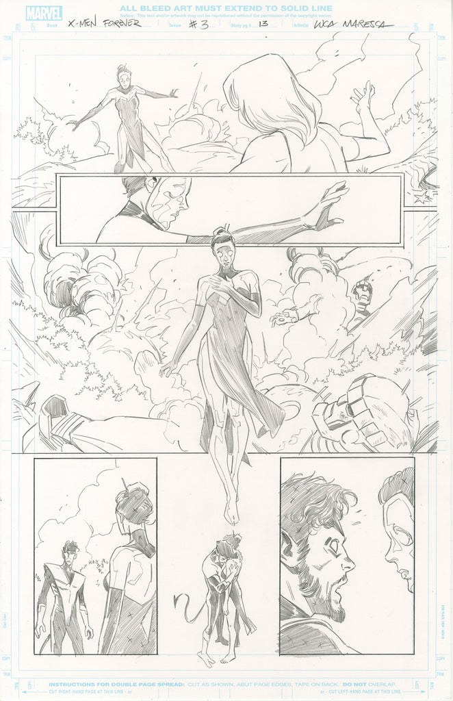 Luca Maresca Original Art X-Men Forever #3 Page 13 Comic Art