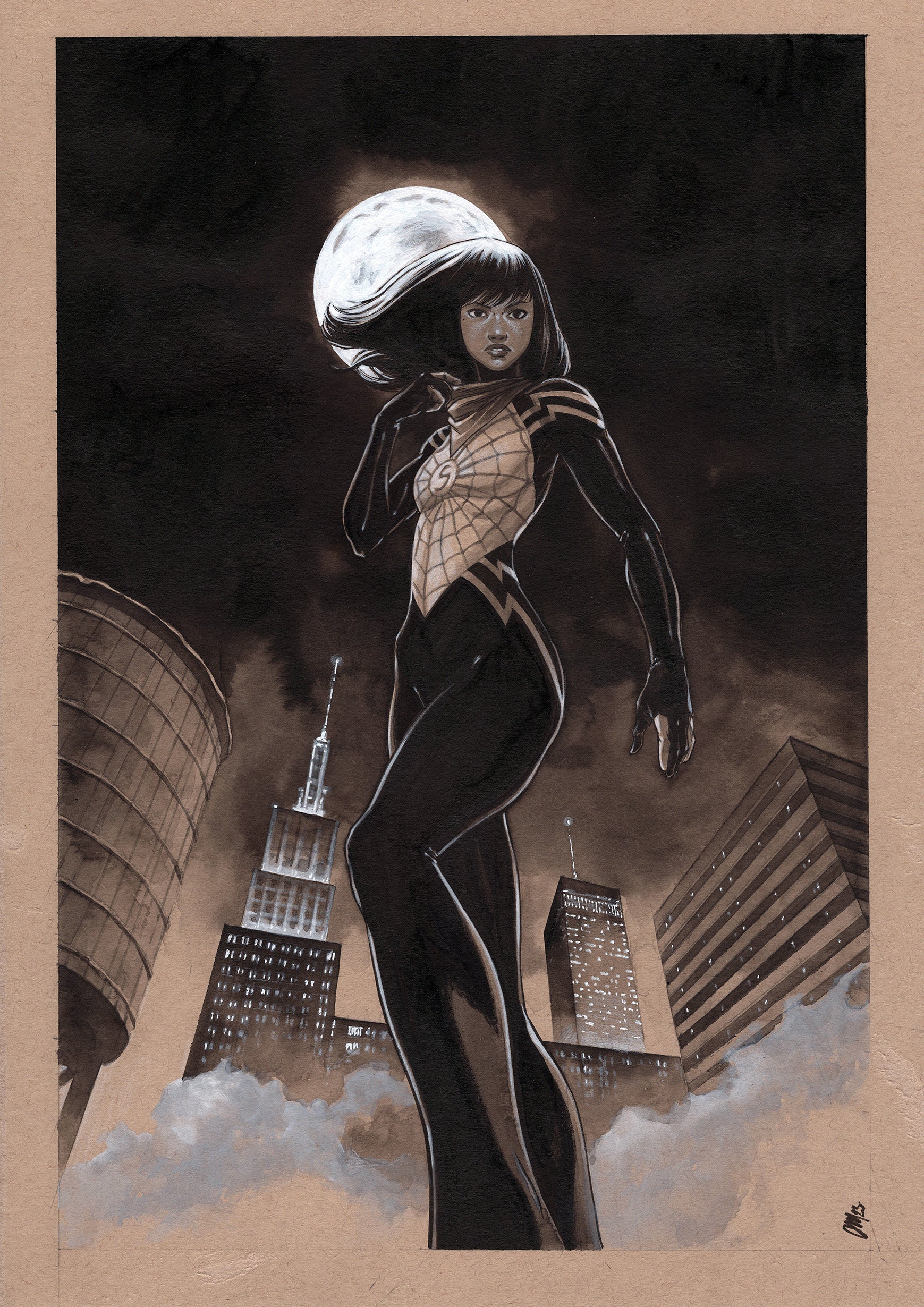 Guillaume Martinez Original Art Spider-Verse Silk Illustration