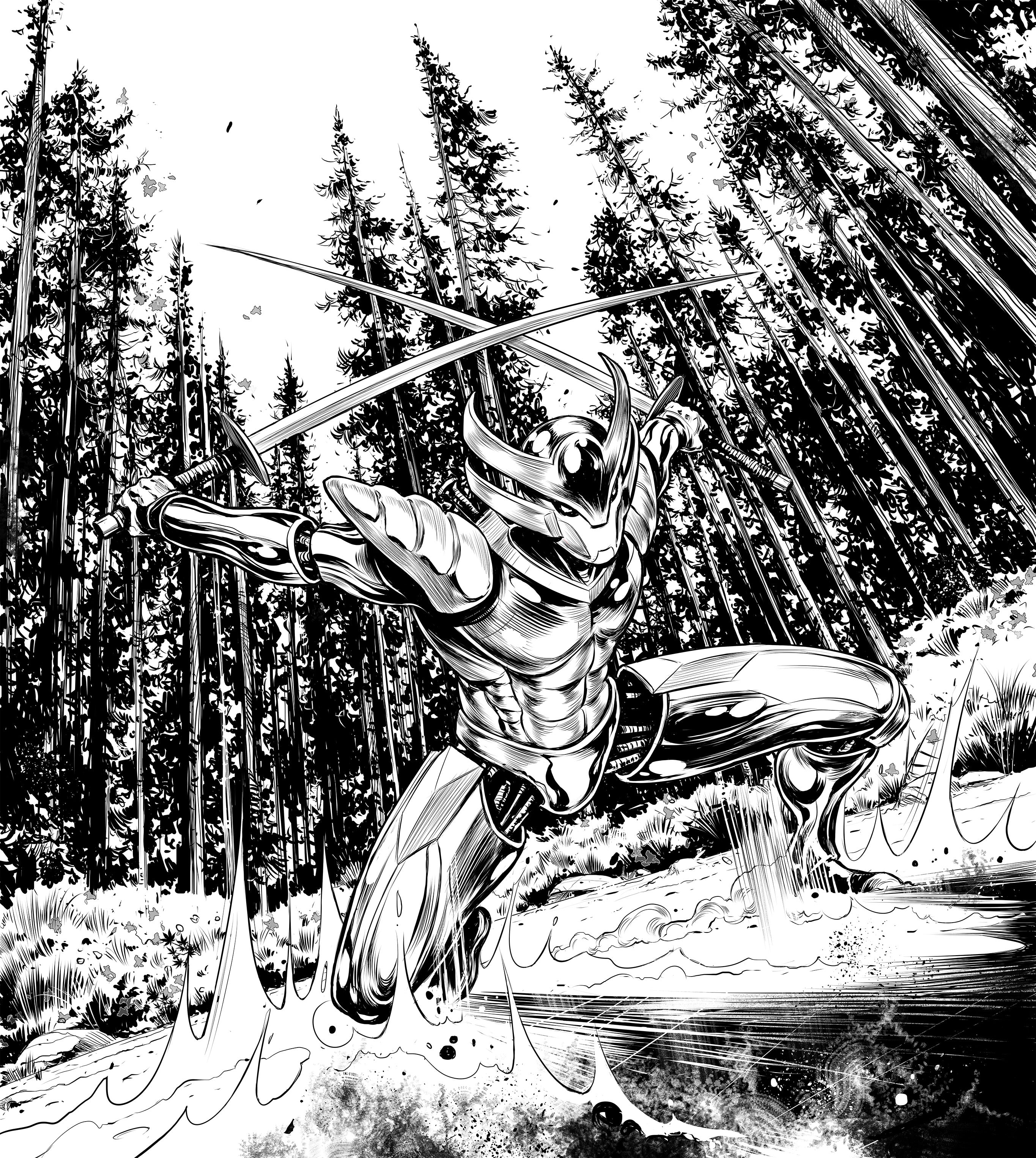 Gianluca Gugliotta Original Art Silver Samurai Marvel Snap Published Art