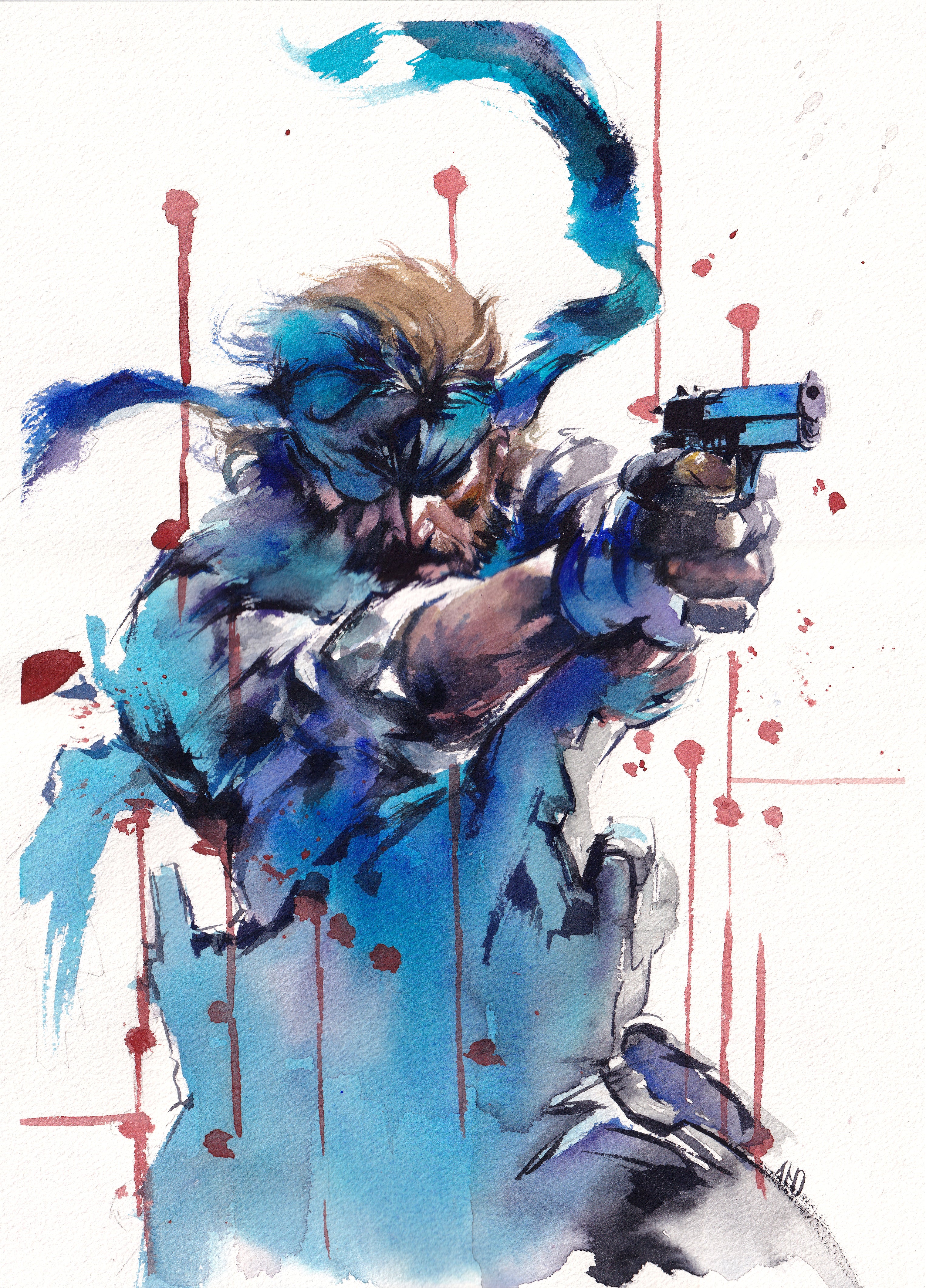 Ito Original Art Metal Gear Solid Snake Illustration