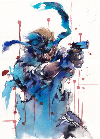 metal gear solid snake artwork Ito Original Art Metal Gear Solid Snake Illustration – Kirby's Comic Art
