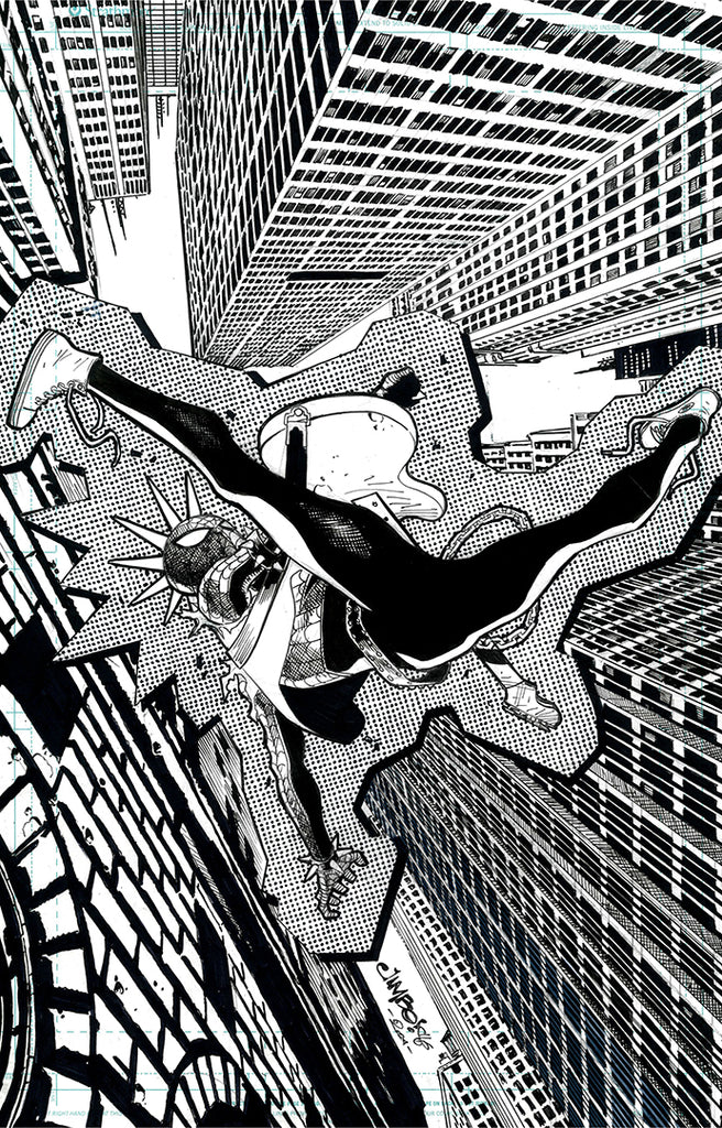 Jimbo Salgado Original Art Spider-Punk! Illustration Comic Art