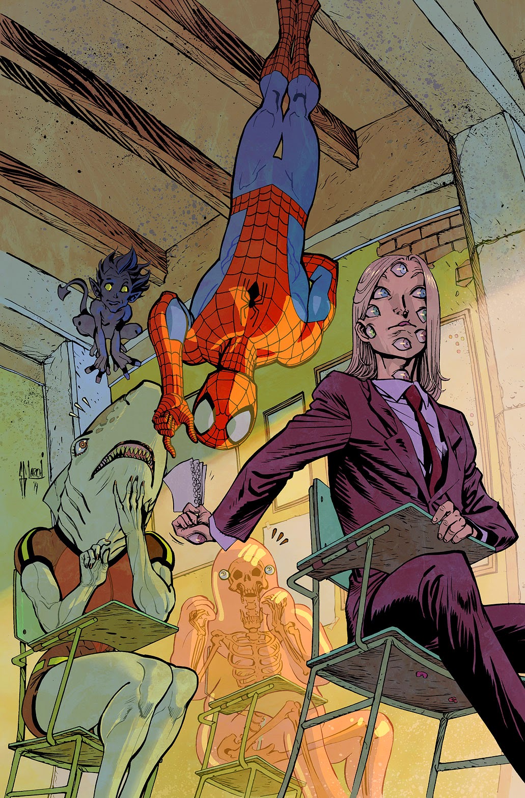 Guillem March Original Art Spider-Man & X-Men #2 Cover