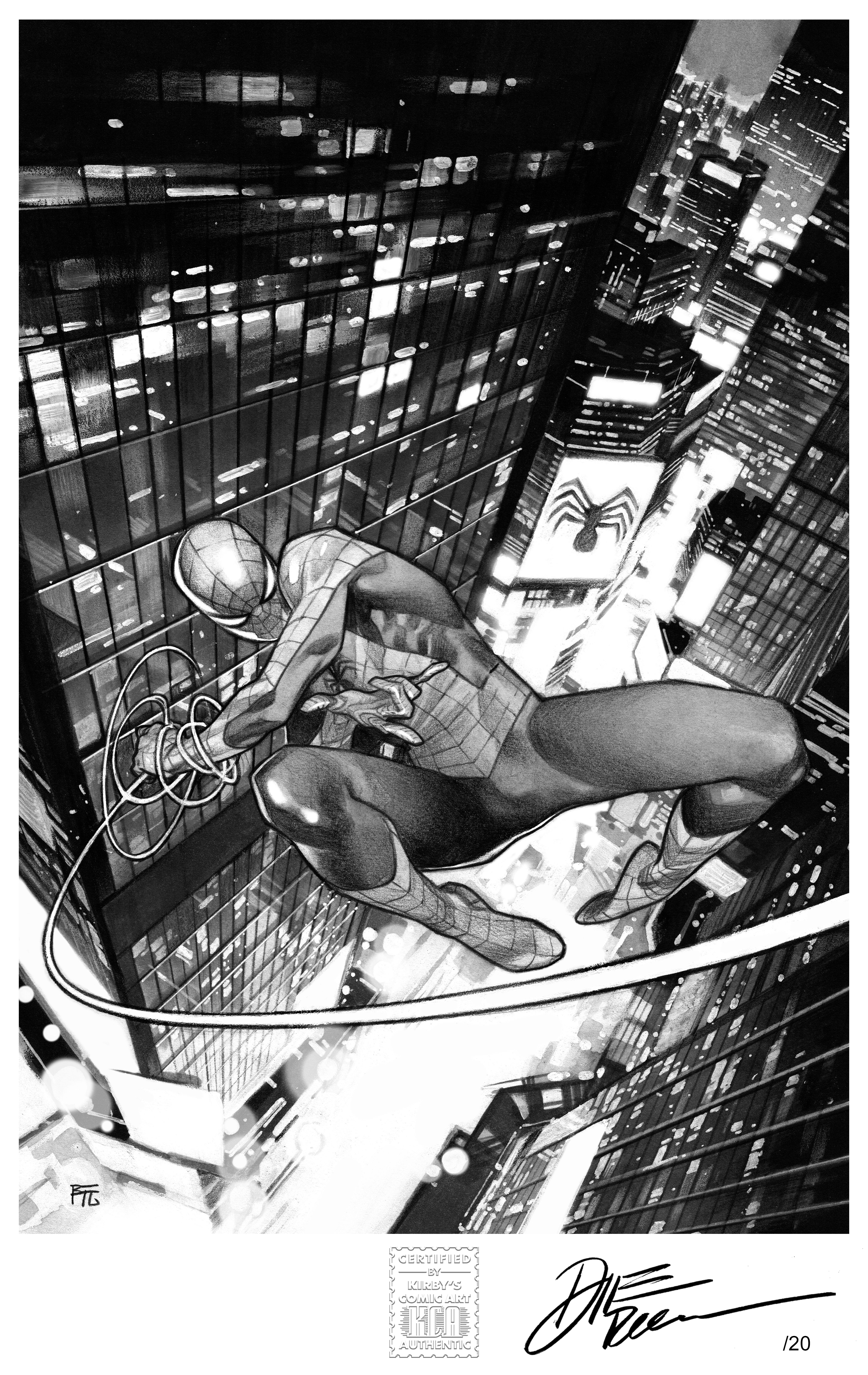 20 Limited Numbered, Signed & Remarqued Editions Available - Dike Ruan Ultimate Spider-Man 12x19