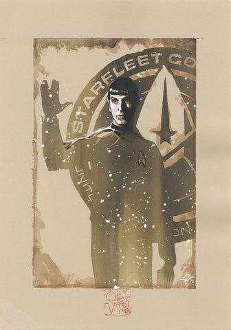 Olivier Vatine Original Art Star Trek Spock Illustration