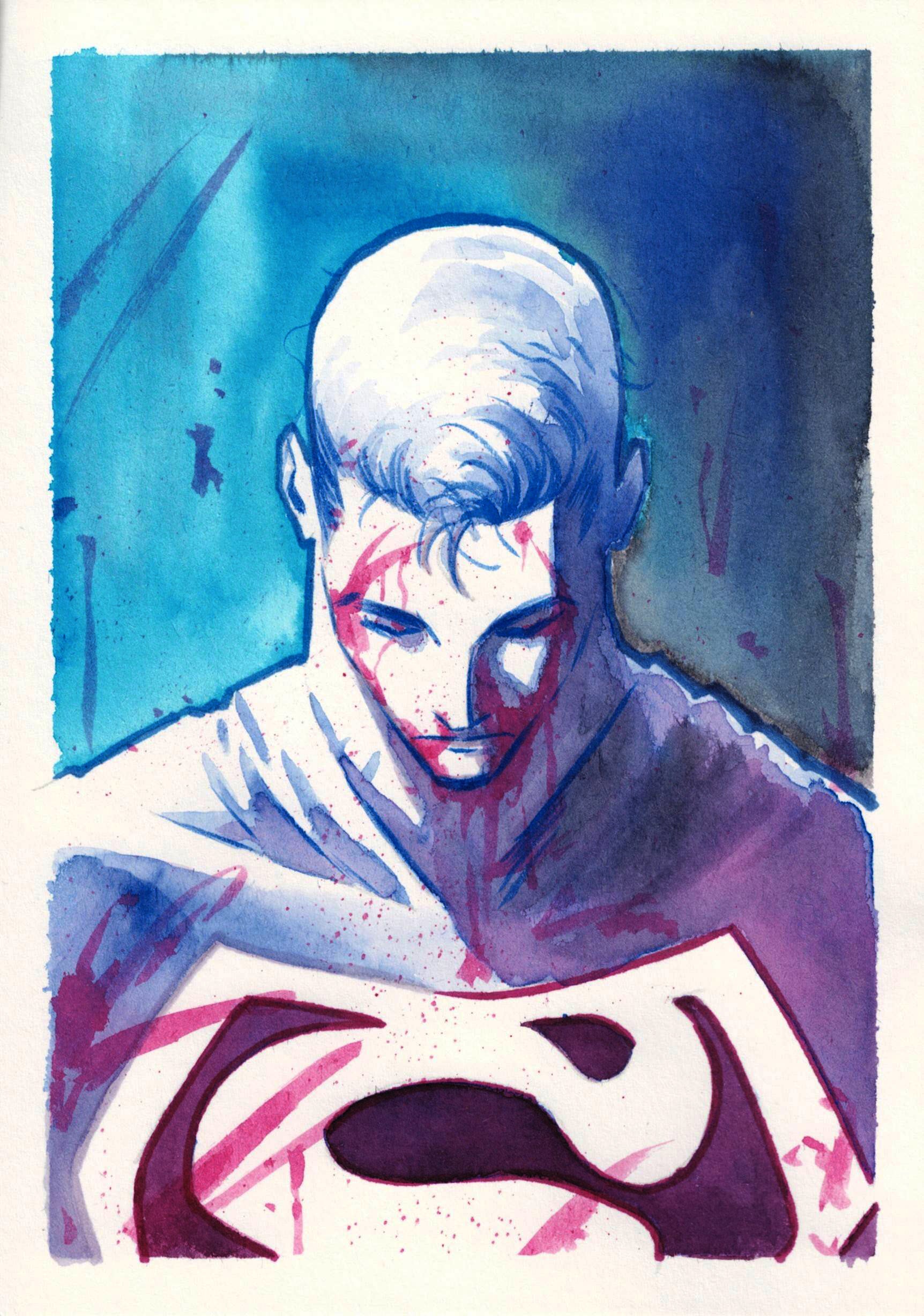 Federico Sabbatini Original Art Superman Illustration