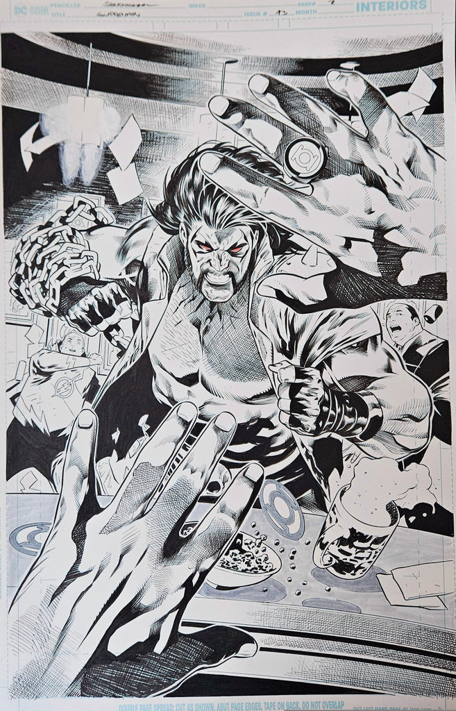 Rafa Sandoval Original Art Lobo Feature Splash Superman #13 Page 2 Comic Art