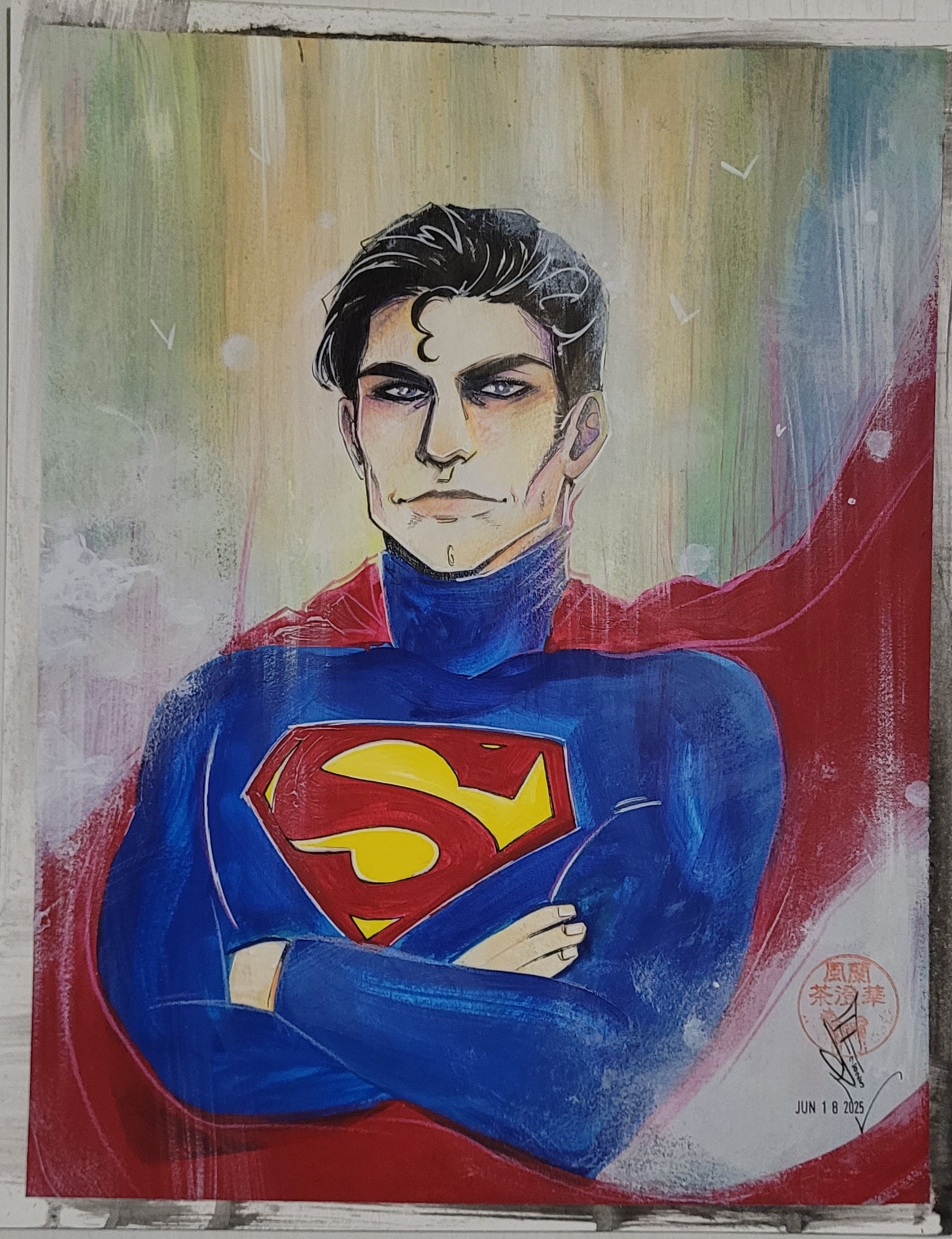 Francesca Fantini Original Art Superman Illustration