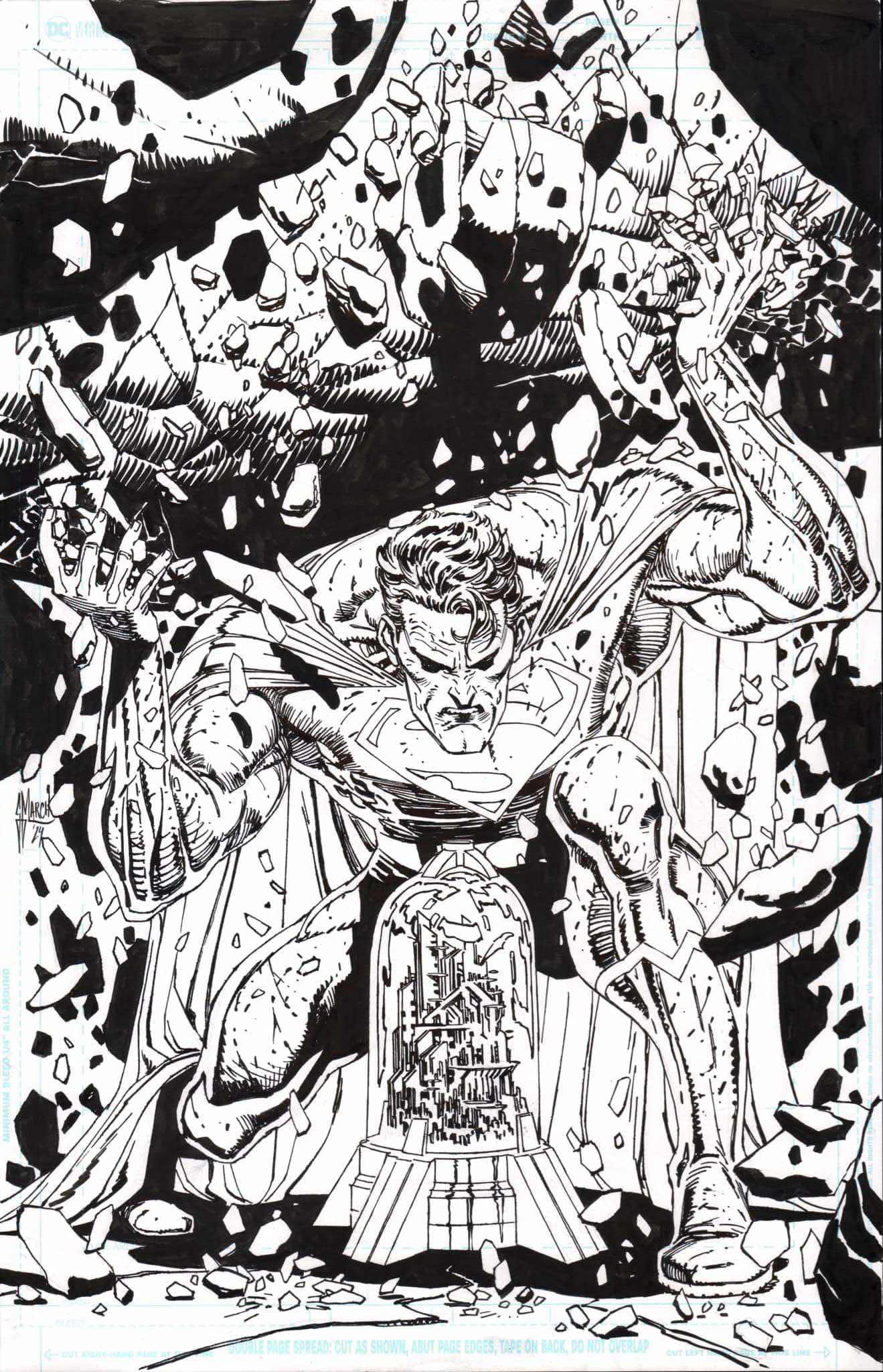 Guillem March Original Art Superman Unlimited #8 Cover