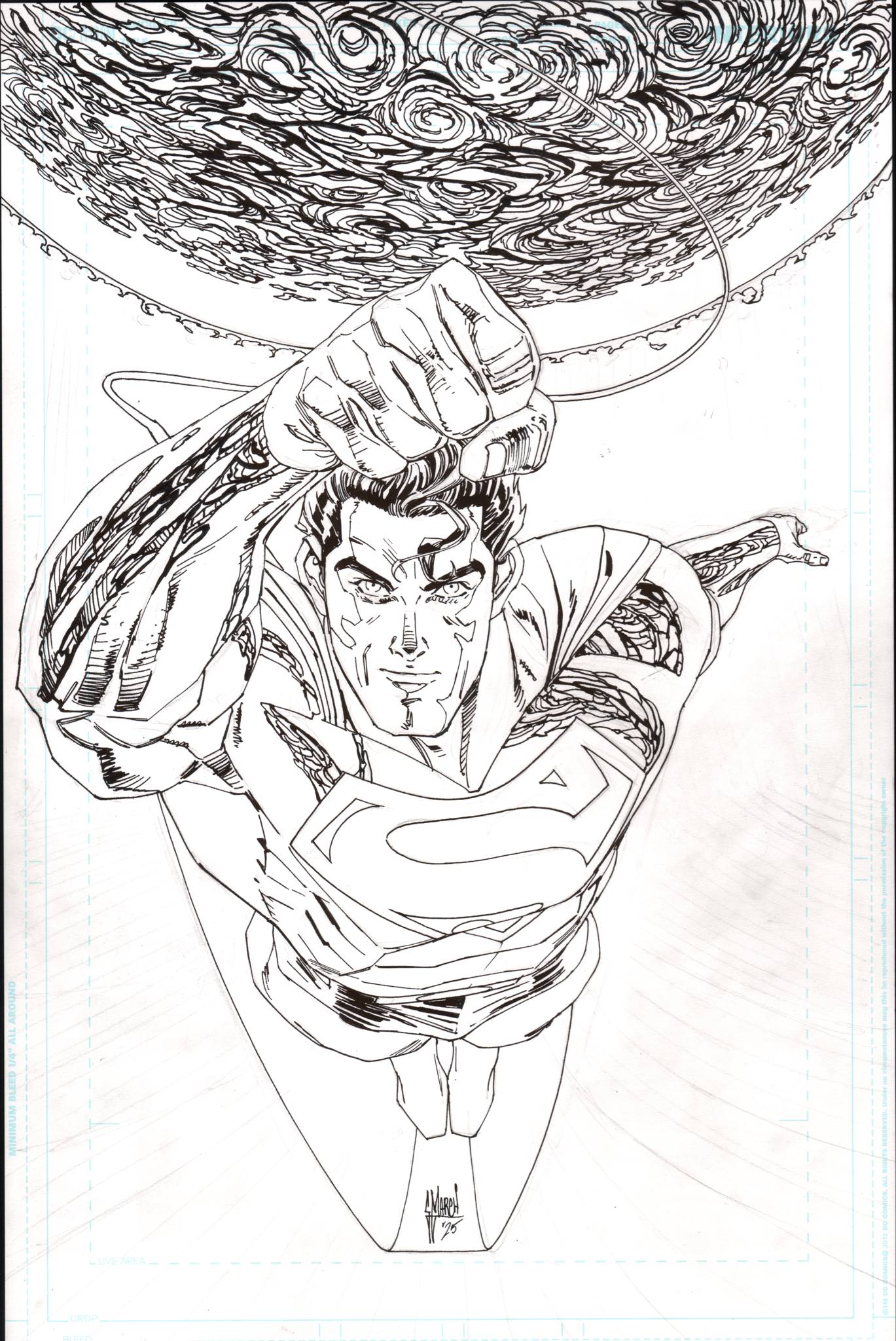 Guillem March Original Art Superman Unlimited #7 Cover