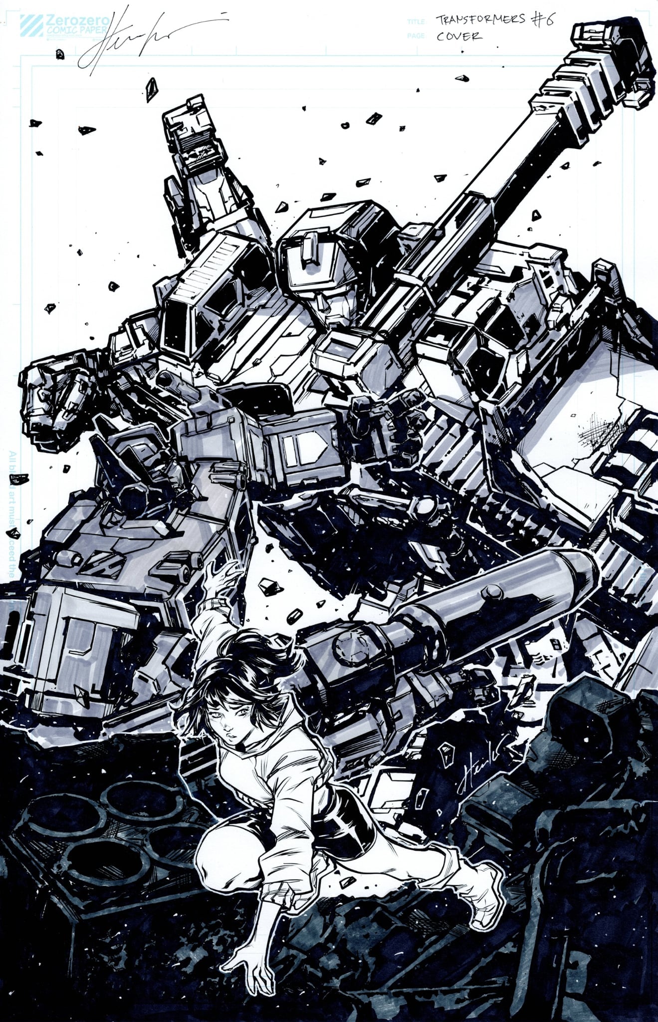 Hendry Prasetya Original Art Transformers #1 Reprint Cover