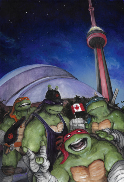 Casey Parsons Original Art Teenage Mutant Ninja Turtles #142 Canada Exclusive Cover