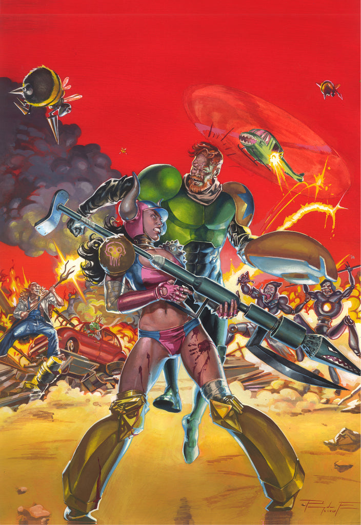 Pasquale Ferrara Original Art the Moon Is Following Us #1 Cover Comic Art