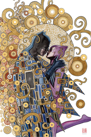 David Mack 'The Kiss' Batman & Catwoman 12x18" Limited Edition Giclee