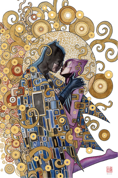 David Mack 'The Kiss' Batman & Catwoman 12x18