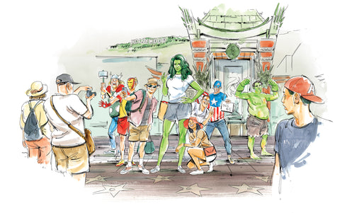Kagan McLeod Original Art She-Hulk Post Credits Art Tourists