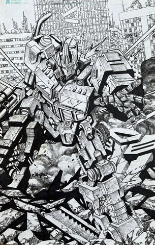 NYCC @ HOME SPECIAL OFFER Jimbo Salgado Original Art Optimus Prime Illustration