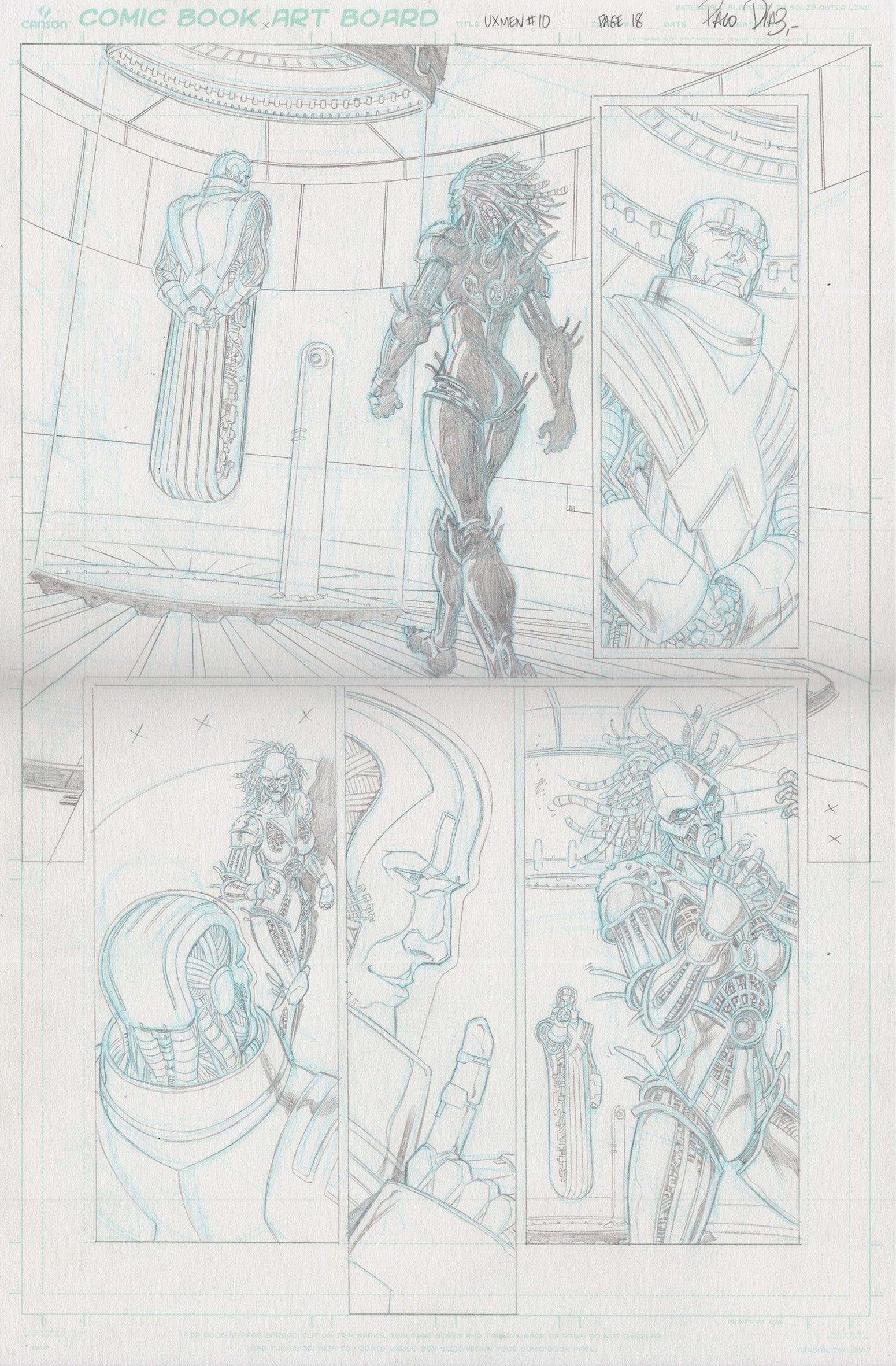 Paco Diaz Original Art Uncanny X-Men #10 Page 18