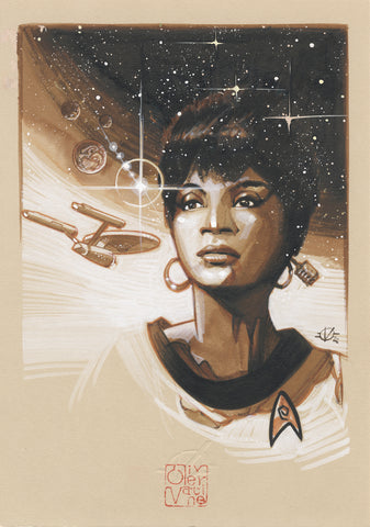 Olivier Vatine Original Art Star Trek Uhura Illustration