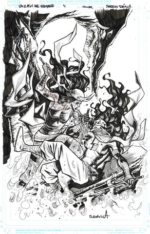 Sergio Davila Original Art Daredevil: Unleash Hell #4 Cover