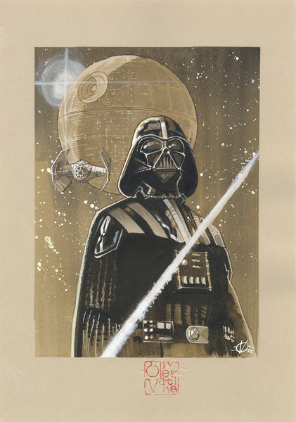 Olivier Vatine Original Art Star Wars Darth Vader Illustration