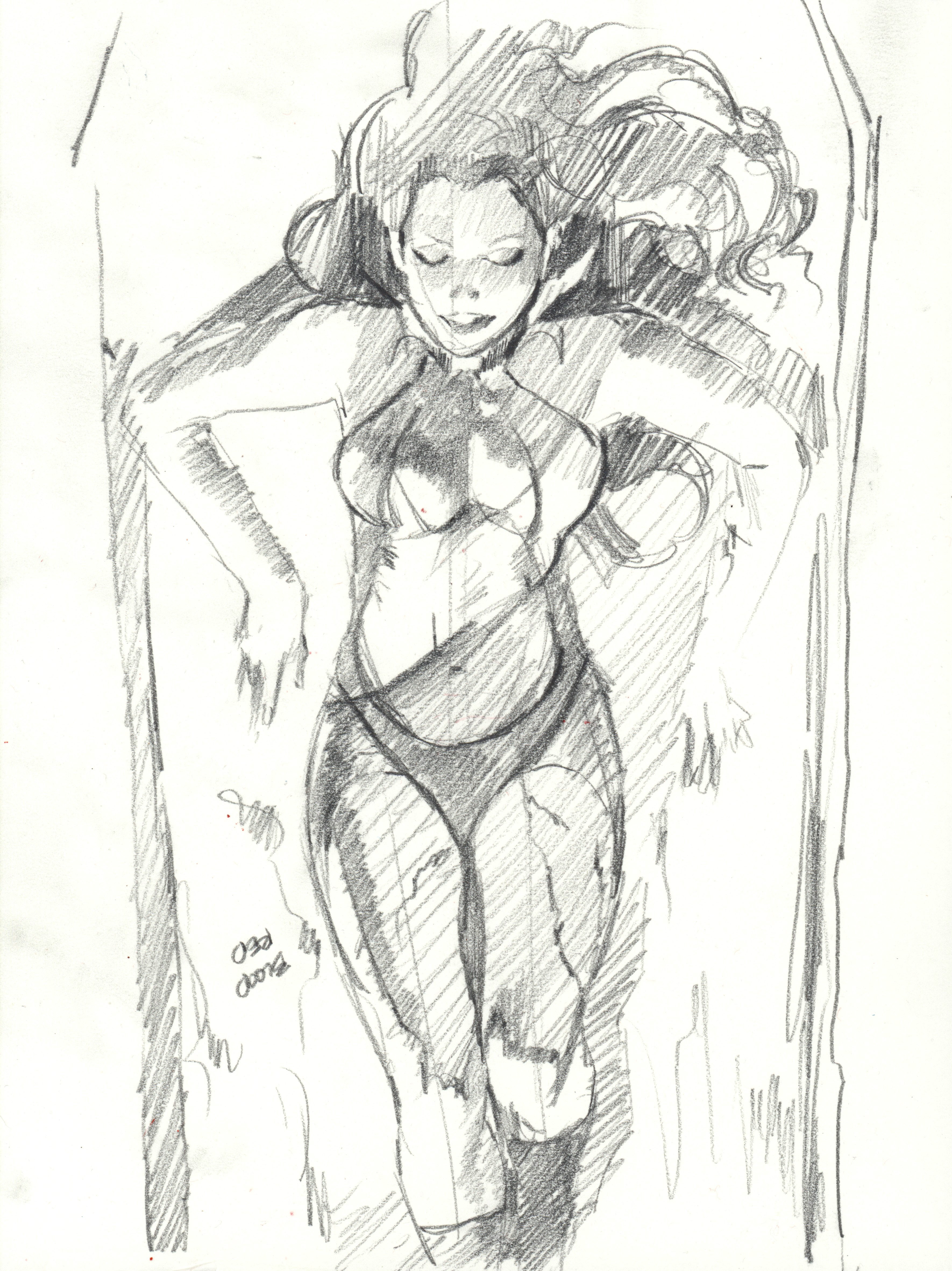 Ito Original Art Vampirella: Year One #1 Cover Pencil Prelim