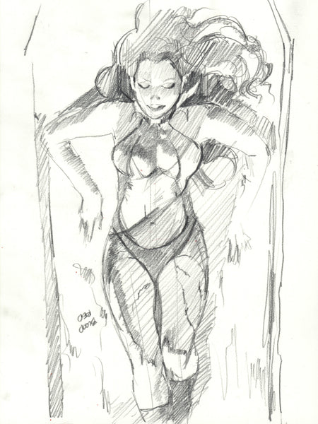 Ito Original Art Vampirella: Year One #1 Cover Pencil Prelim