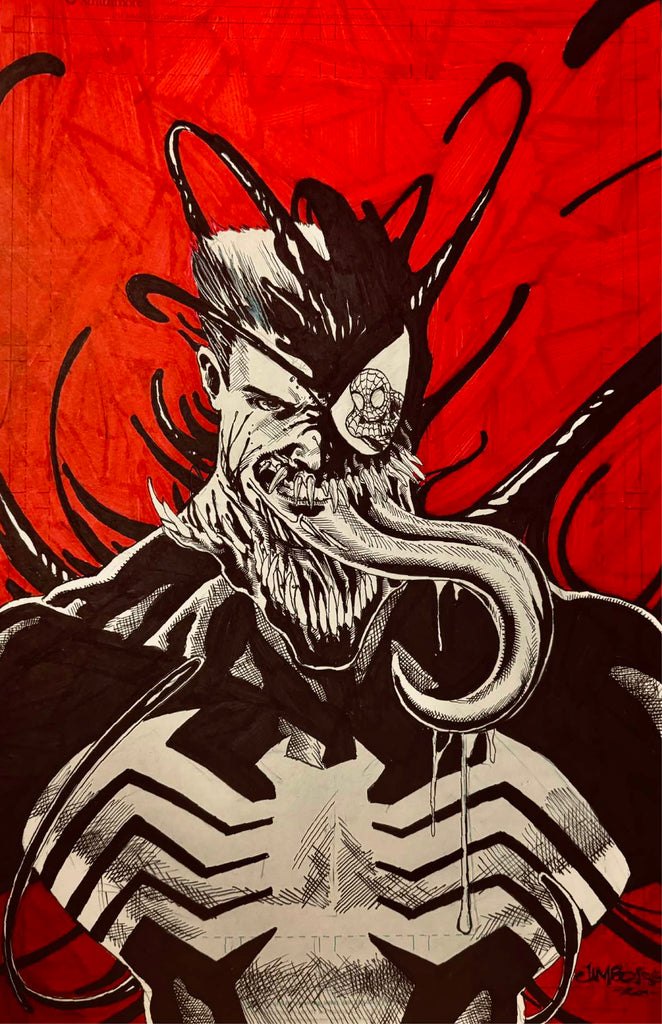 Jimbo Salgado Original Art Venom Illustration Comic Art