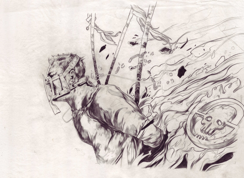 Nimit Malavia Original Art Vertigo's Mad Max: Fury Road Published Book Page Illustration
