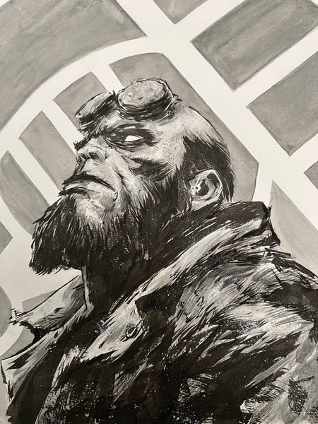 Viktor Farro Original Art Hellboy Illustration