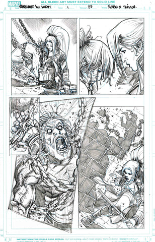 Sergio Davila Original Art Werewolf by Night: Red Band #1 Page 25