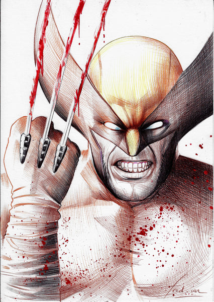 Fred Ian Original Art Wolverine Illustration